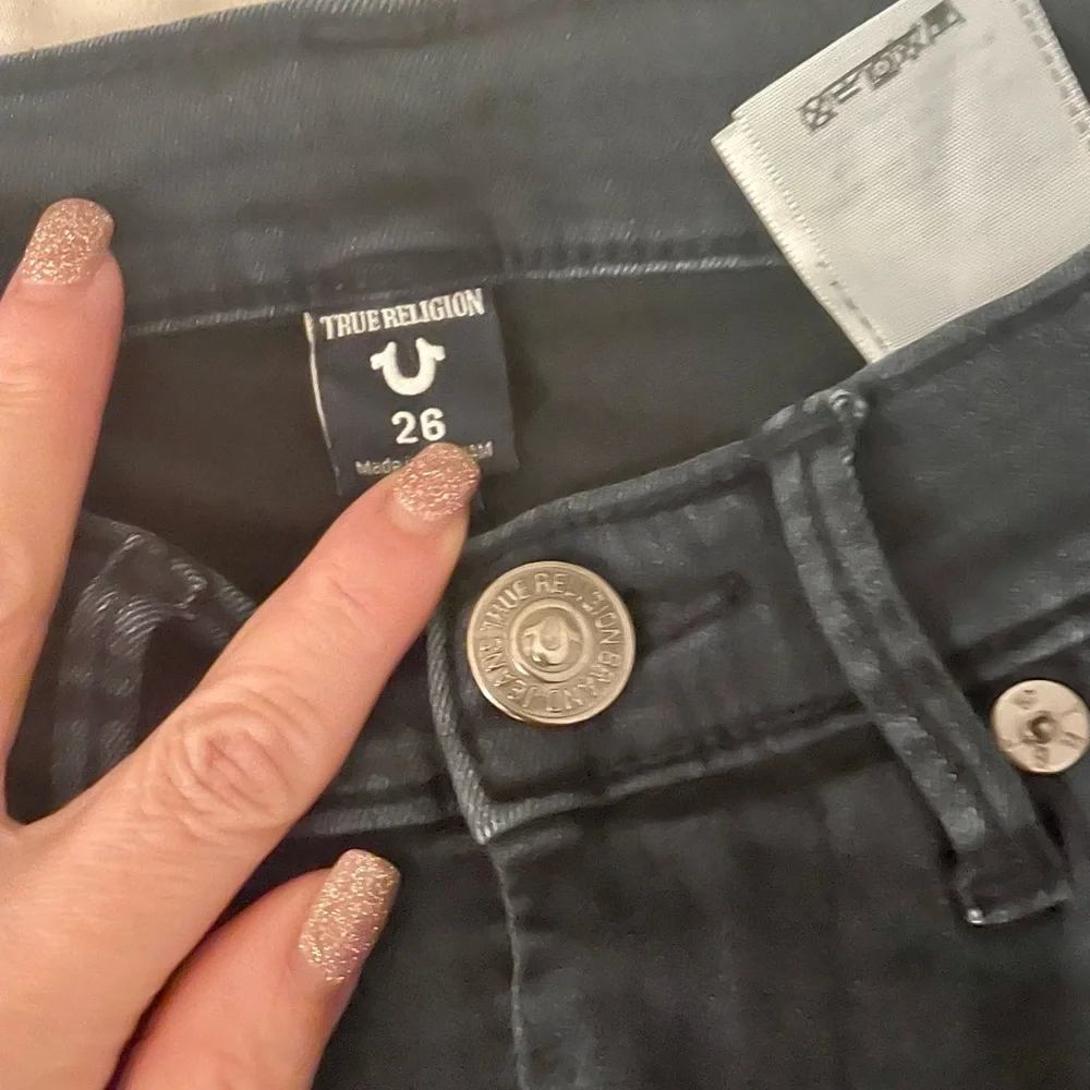 True Religion Jeans Stretch Moto Dark Wash Skinny Denim NWOT